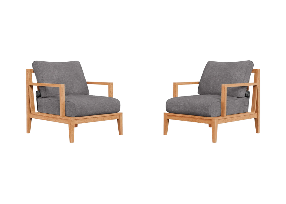 Teak Outdoor Armchair Conversation Set