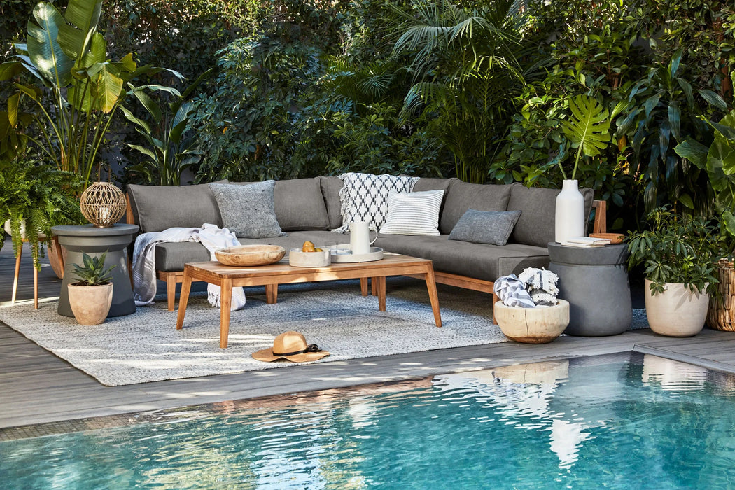 Teak Outdoor Sofa with Armchairs - 5 Seat