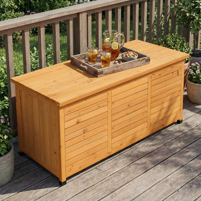 Wood Deck Storage Box - 75 Gallon