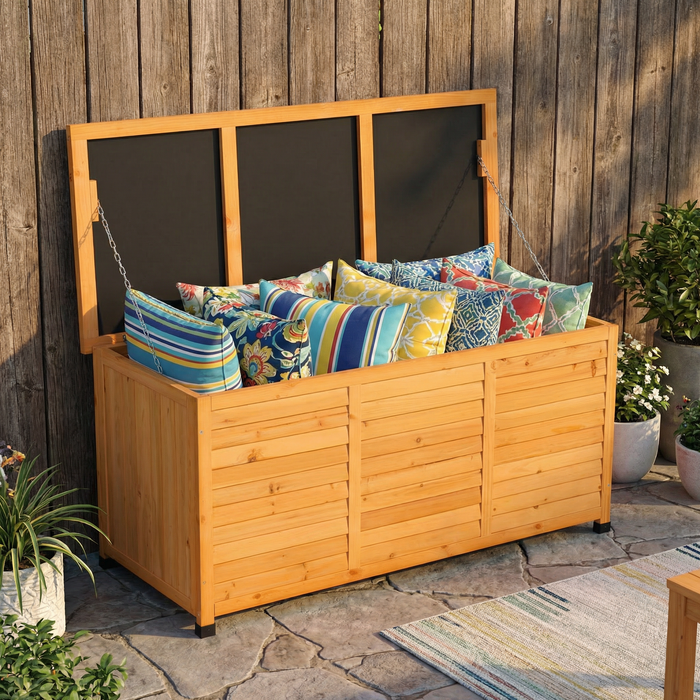 Wood Deck Storage Box - 75 Gallon