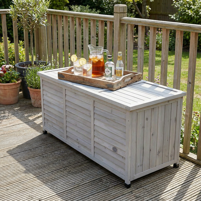 Wood Deck Storage Box - 75 Gallon