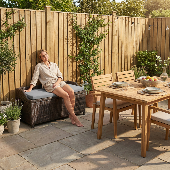 Wicker Storage Bench