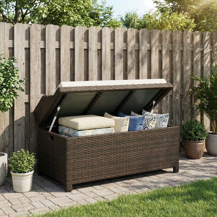 Wicker Storage Bench