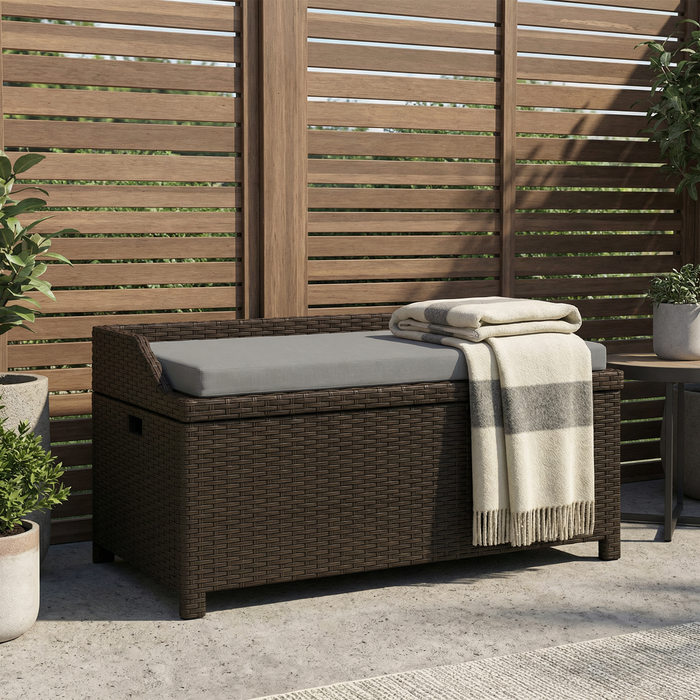 Wicker Storage Bench