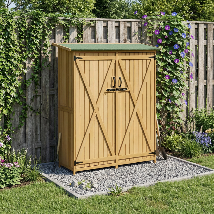 Wood Vertical Storage Cabinet