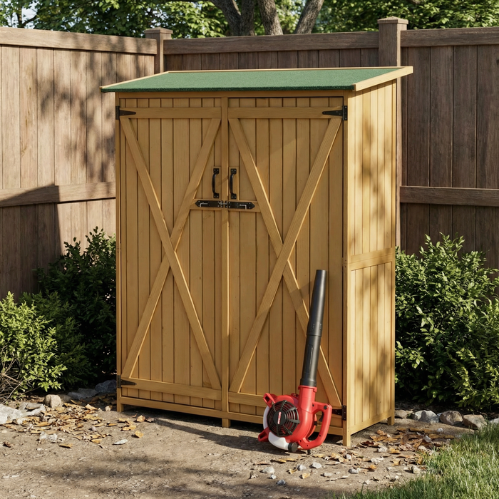 Wood Vertical Storage Cabinet