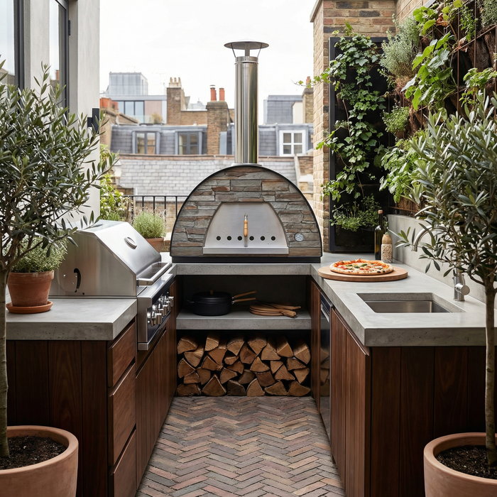Maximus Prime Large Portable Wood-Fired Pizza Oven - Black
