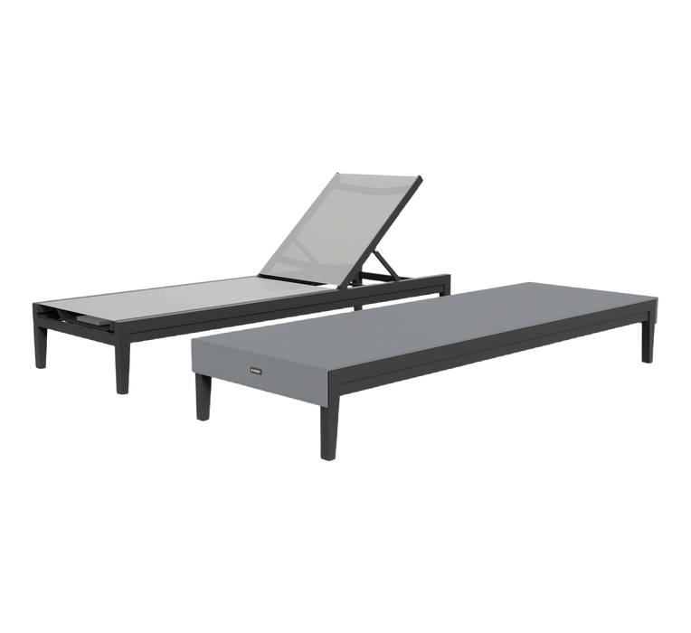 Charcoal Aluminum Outdoor Core Chaise Lounge