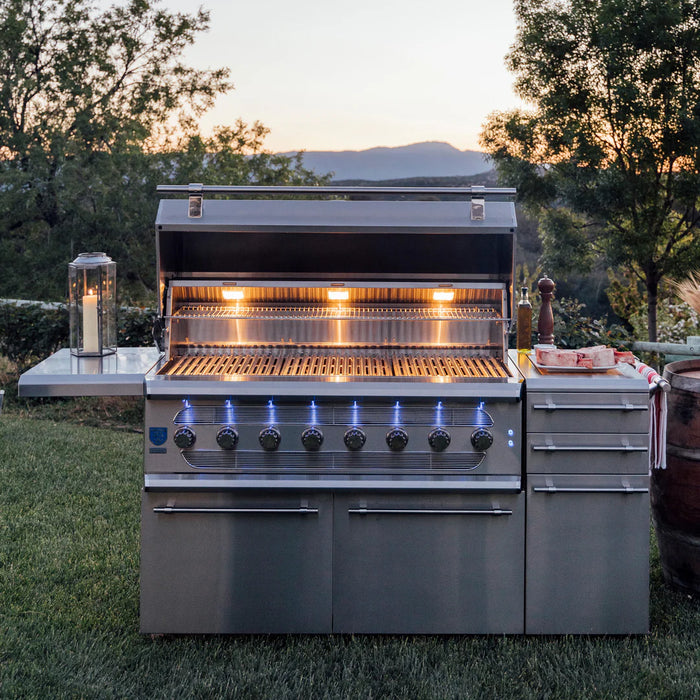 American Made Grills - Muscle 54" Freestanding Hybrid Grill
