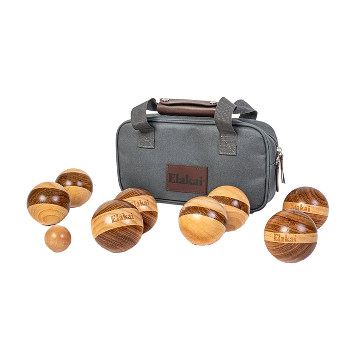 Hevea Wood 72mm Travel Bocce Set