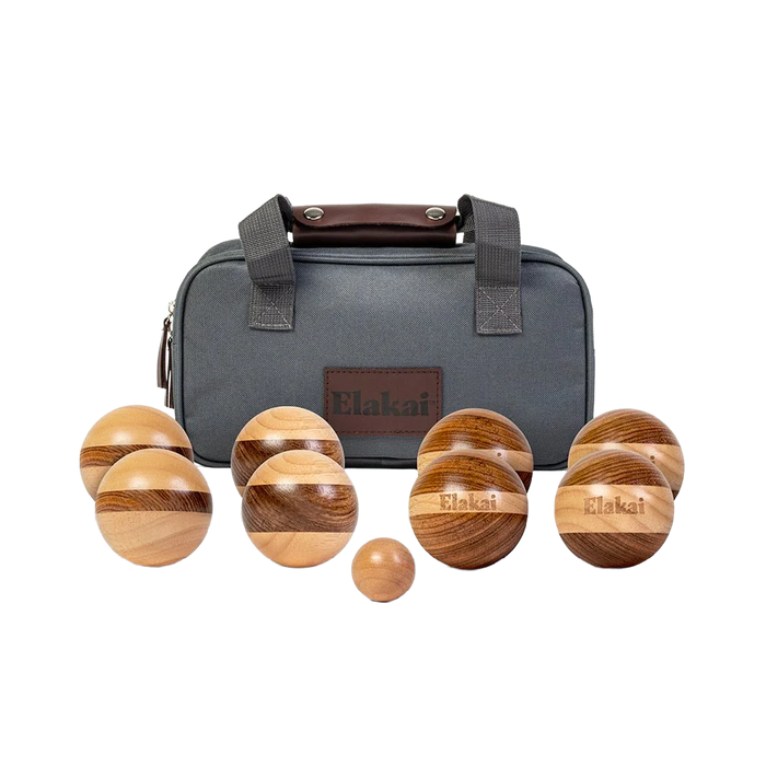 Hevea Wood 72mm Travel Bocce Set