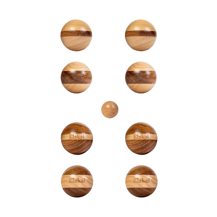 Hevea Wood 72mm Travel Bocce Set