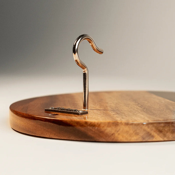 Live Edge Epoxy Resin Hook & Ring Toss Game