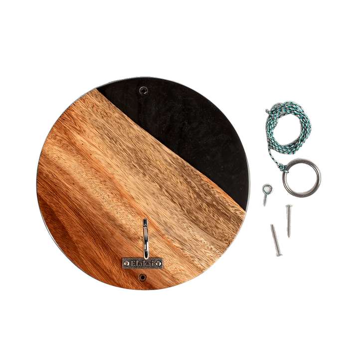 Live Edge Epoxy Resin Hook & Ring Toss Game