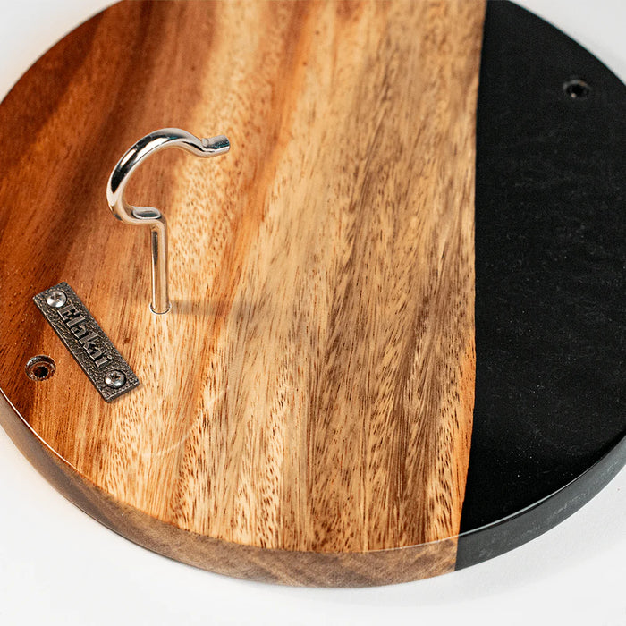 Live Edge Epoxy Resin Hook & Ring Toss Game