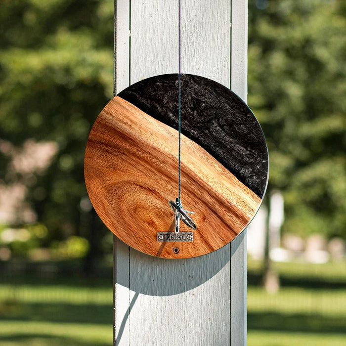 Live Edge Epoxy Resin Hook & Ring Toss Game