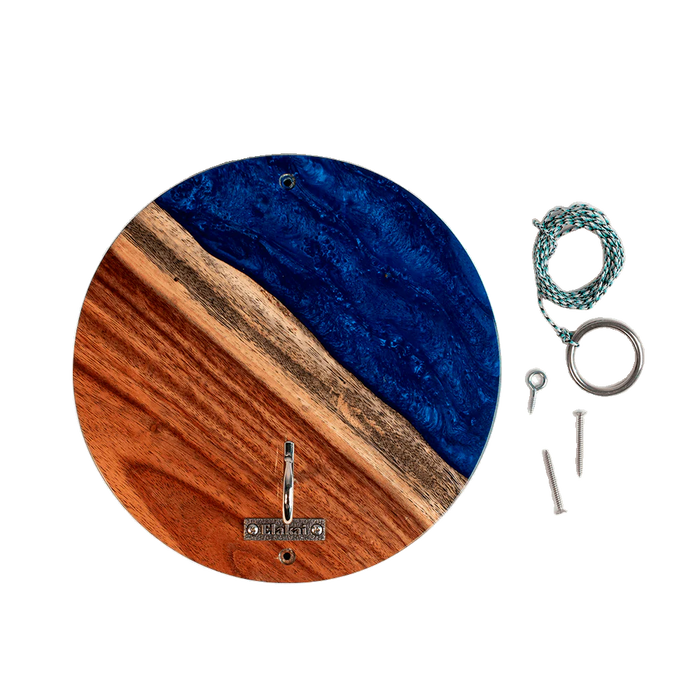 Live Edge Epoxy Resin Hook & Ring Toss Game
