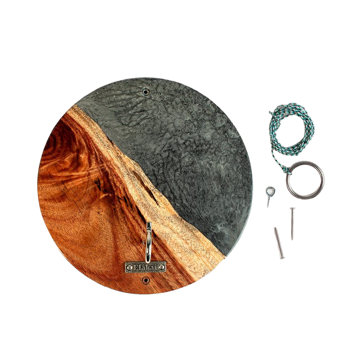 Live Edge Epoxy Resin Hook & Ring Toss Game