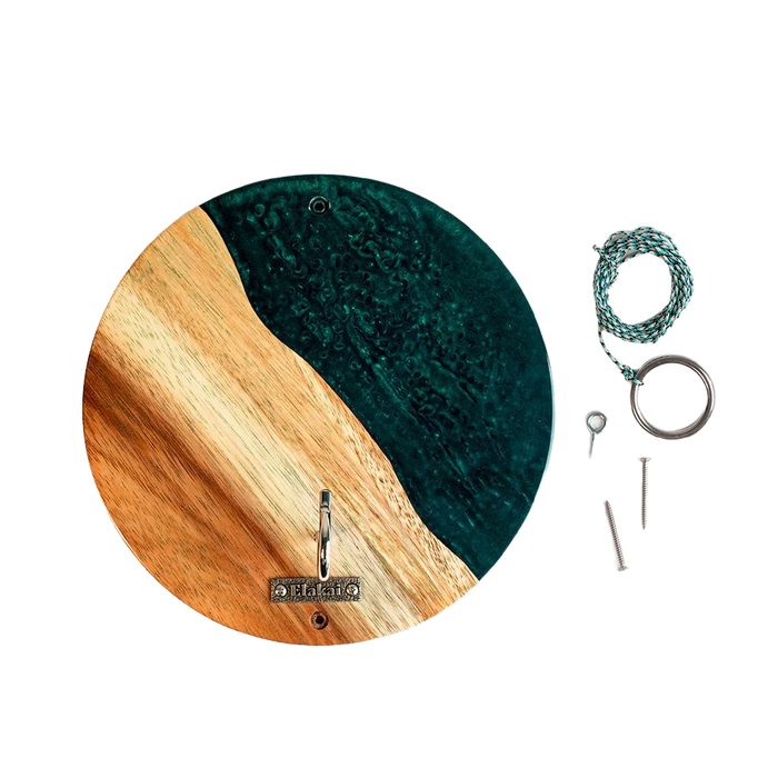 Live Edge Epoxy Resin Hook & Ring Toss Game