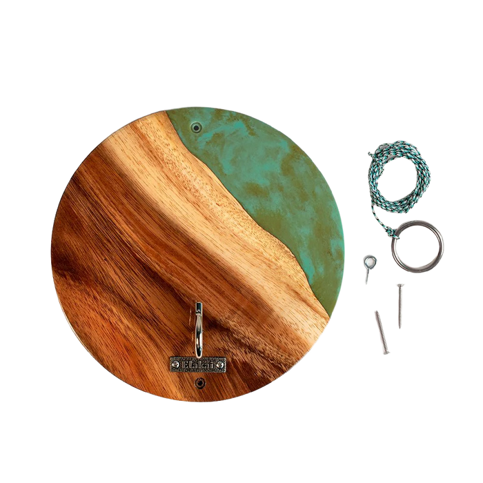 Live Edge Epoxy Resin Hook & Ring Toss Game