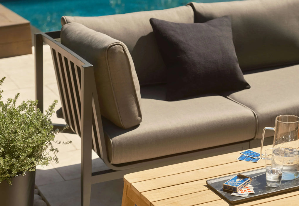 Charcoal Aluminum Outdoor Sofa with Armchairs - 5 Seat