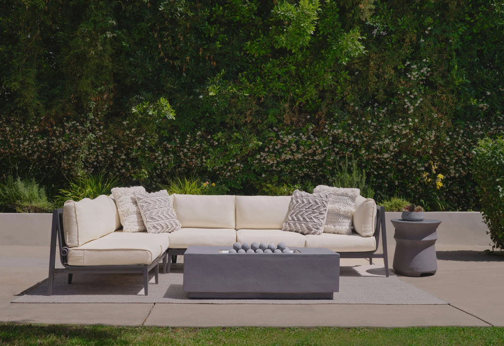 Charcoal Aluminum Outdoor Armchair Conversation Set