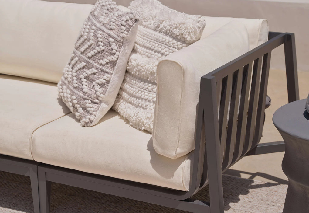 Charcoal Aluminum Outdoor Sofa - 3 Seat