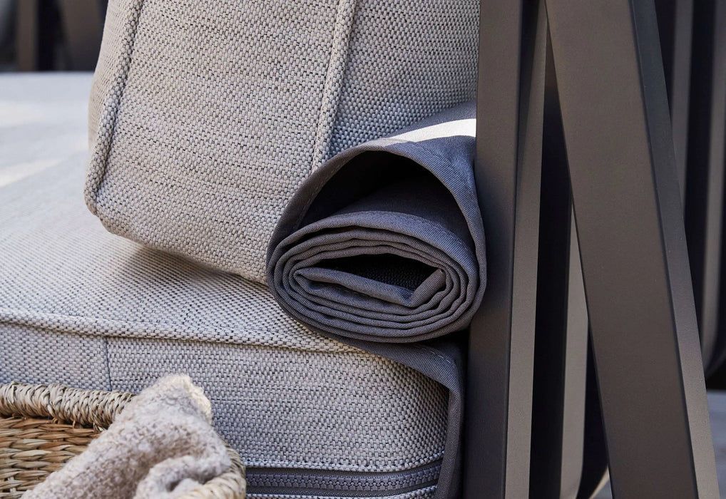 Charcoal Aluminum Outdoor L Sectional - 5 Seat
