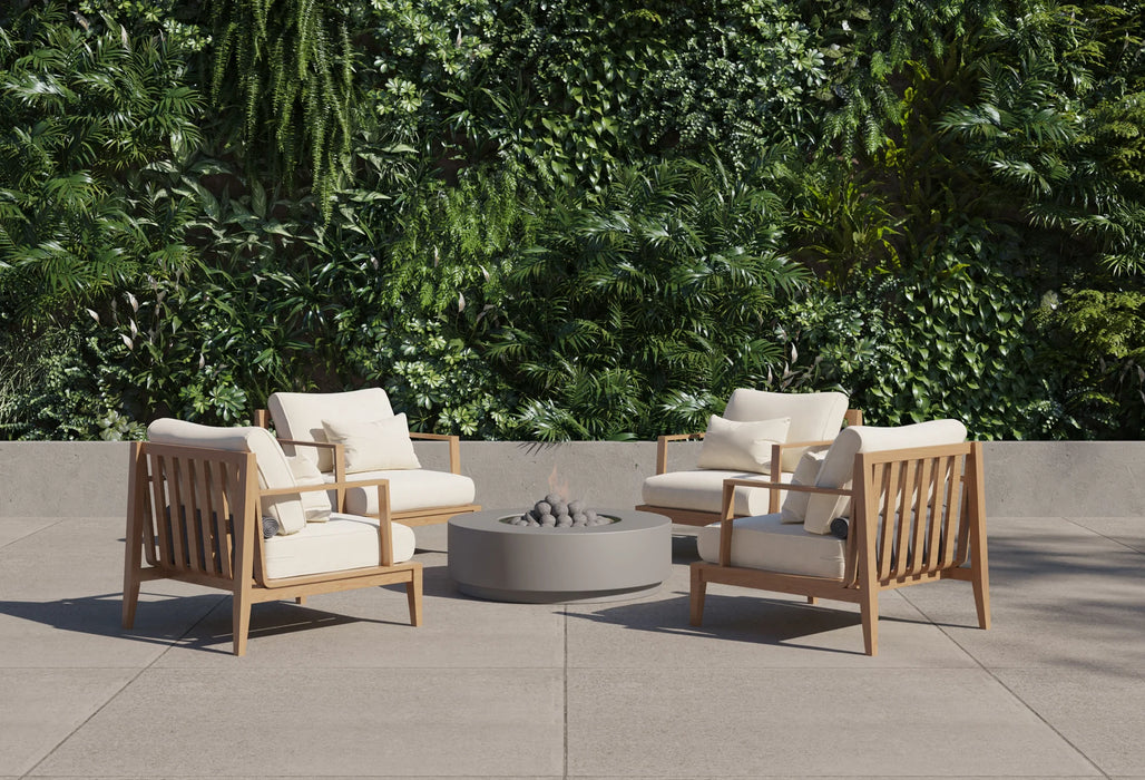 Concrete Fire Pit Table Cooking Set + Propane Tank Cover - Round