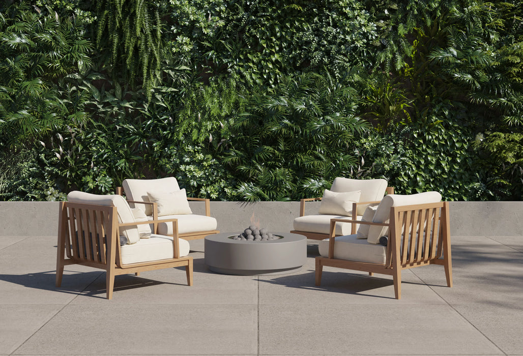 Concrete Fire Pit Table Cooking Set - Round
