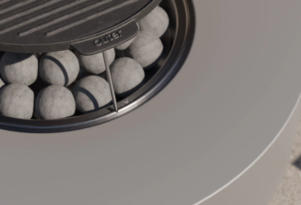 Concrete Fire Pit Table Cooking Set - Round