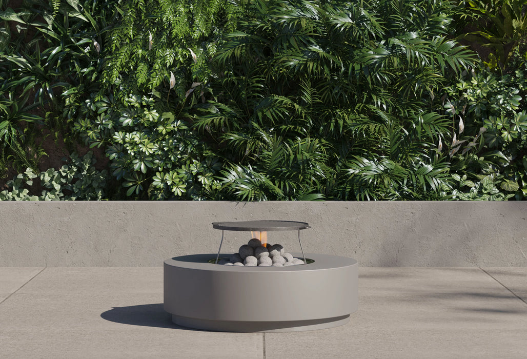 Concrete Fire Pit Table Cooking Set - Round