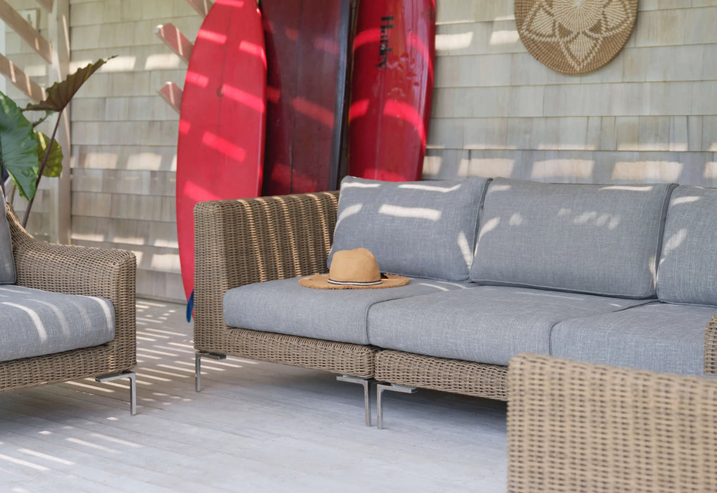 Brown Wicker Outdoor Armchair