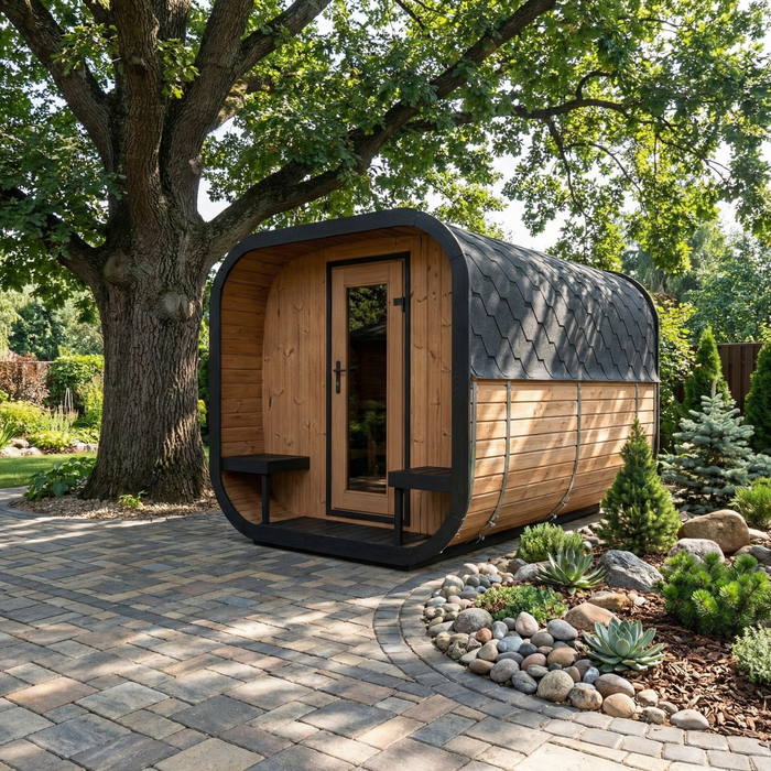SaunaLife – Cube Series CL12GCP Outdoor Sauna Kit