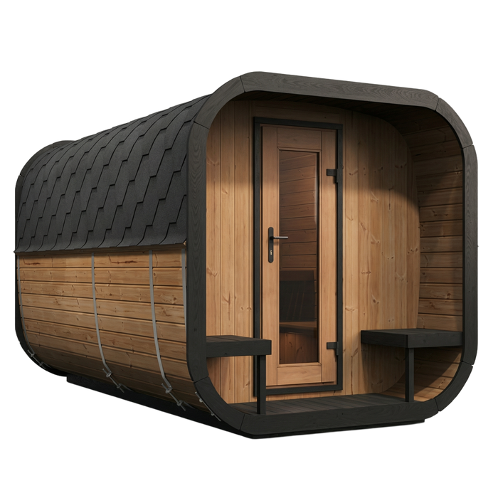 SaunaLife – Cube Series CL12GCP Outdoor Sauna Kit