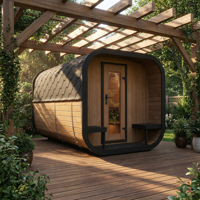 SaunaLife – Cube Series CL12GCP Outdoor Sauna Kit