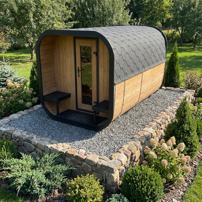 SaunaLife – Cube Series CL12GCP Outdoor Sauna Kit
