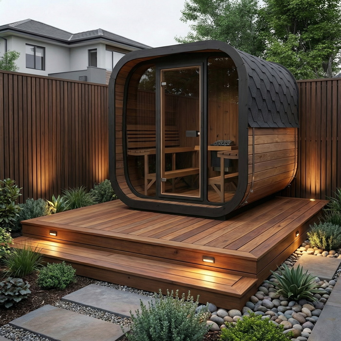 SaunaLife – Cube Series CL7G Outdoor Sauna Kit