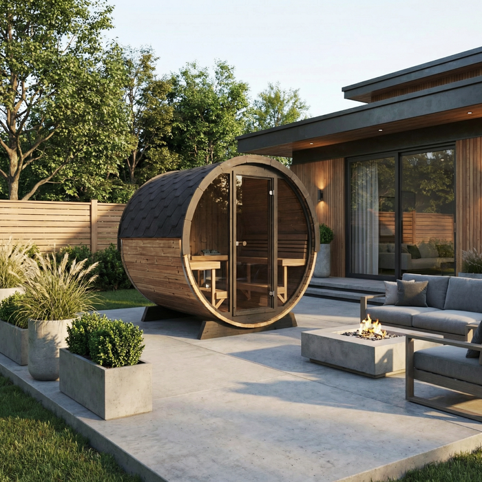 SaunaLife - Ergo Elegance Series EE8G Barrel Sauna Kit
