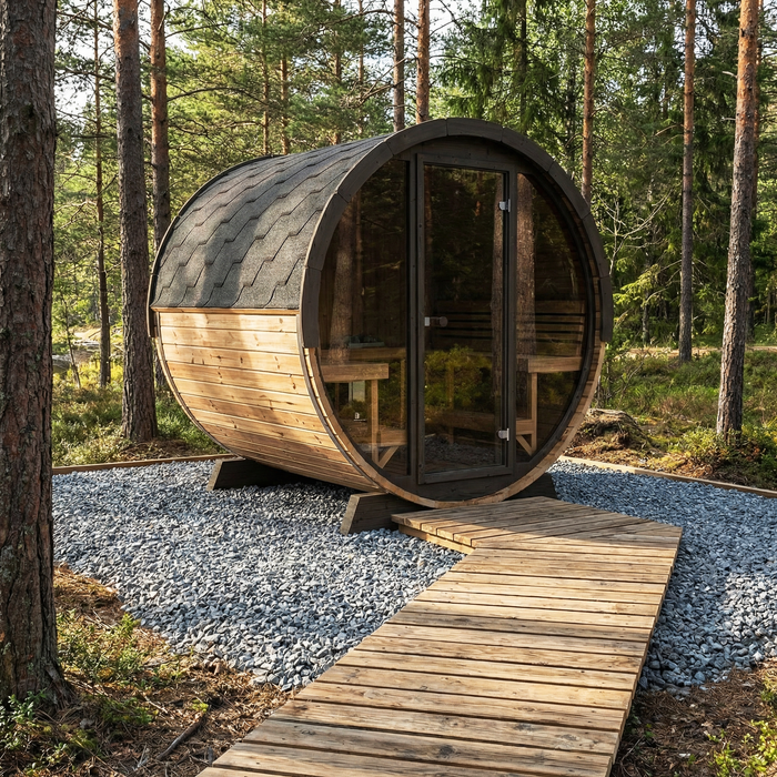 SaunaLife - Ergo Elegance Series EE8G Barrel Sauna Kit