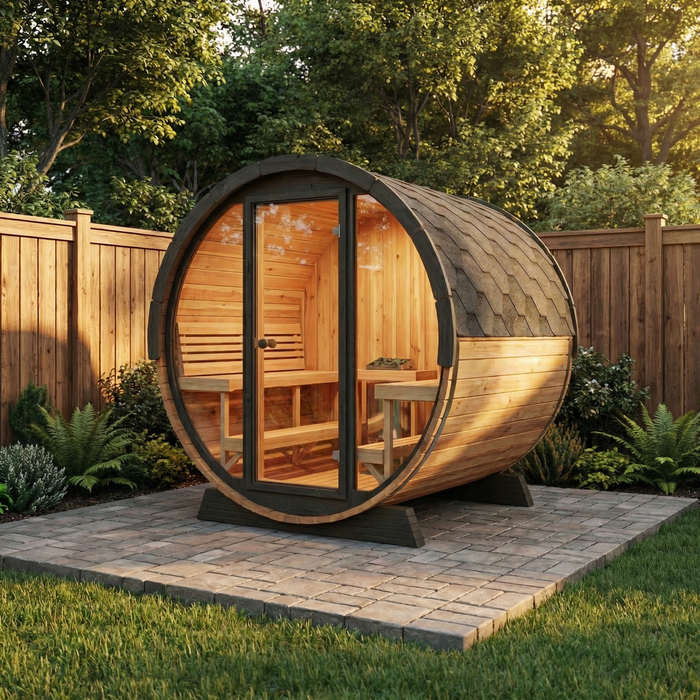 SaunaLife - Ergo Elegance Series EE8G Barrel Sauna Kit