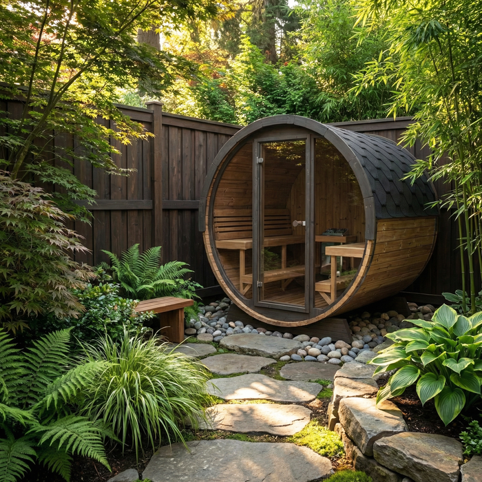 SaunaLife - Ergo Elegance Series EE8G Barrel Sauna Kit