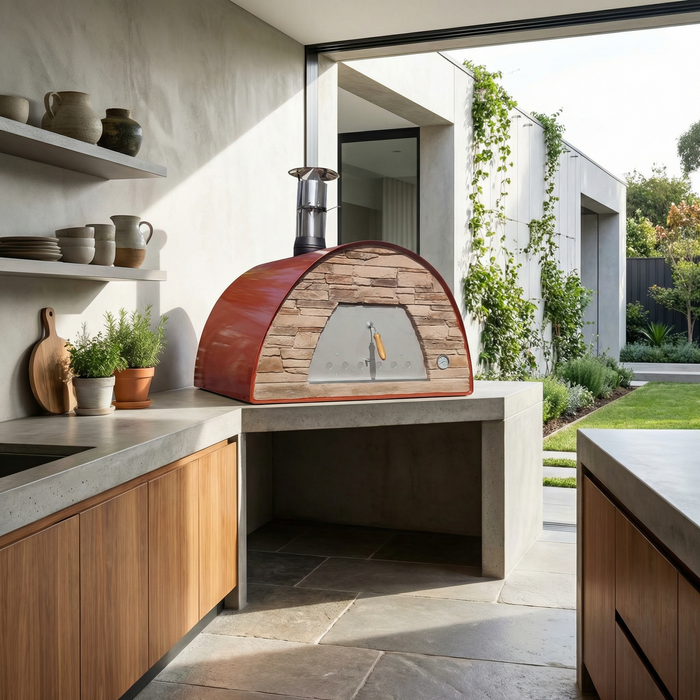 Maximus Prime Large Portable Wood-Fired Pizza Oven - Red