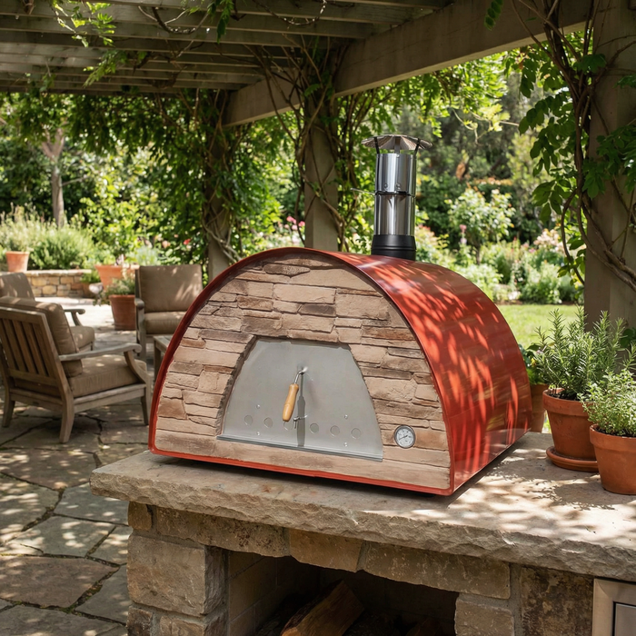 Maximus Prime Large Portable Wood-Fired Pizza Oven - Red